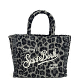 Borsa a mano SAINT BARTH COLETTE FELT - Leopard Nero 03524I
